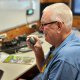 Andy Brill mans the radios at AREC