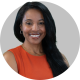 Head shot of a woman with long dark hair