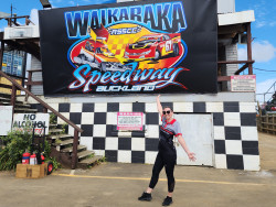 Holly Molander at Waikaraka Park Speedway