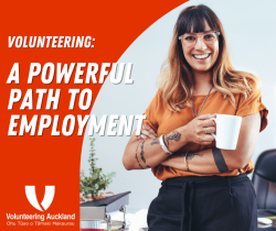 happy woman at work, smiling and holding a cup of coffee