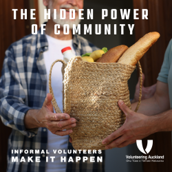 a man delivering a food bag to an elderly man at his door