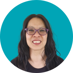 Image of Andrea Lun a woman with long black hair and glasses